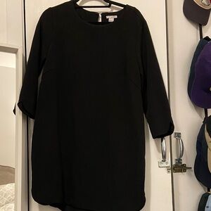 H&M Elegant Black Long Sleeve Dress
